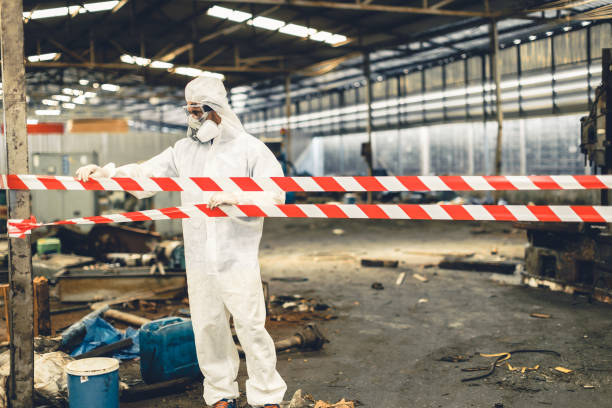Professional Biohazard Cleanup technician working in Seadrift, TX